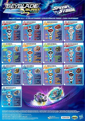 Beyblade Burst Surge Speedstorm Super Satomb S6 Spinning Top Single Pack - Balance Type Battling Game Top, Toy for Kids Ages 8 and Up in Saudi Arabia