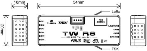 جهاز استقبال FrSky TW R8 Dual 2.4G مع منافذ 8CH in Kuwait