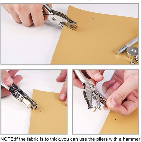 Queta 480 Sets of Leather Rivets Double Cap Rivet,3 Size and Four Colors(Gold,Silver,Bronze and Gunmetal),Good Fixing Tool for DIY Leather Craft,Clothes,Shoes,Bags to Decoration in Kuwait