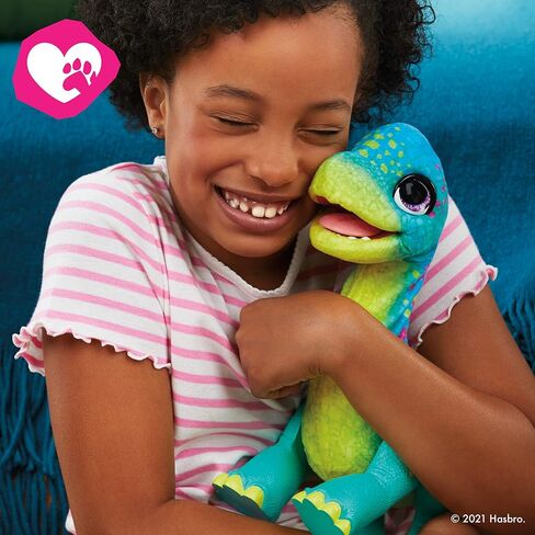 furReal Snackin' Sam The Bronto, Interactive Pets, 40+ Sounds and Reactions, Electronic Pets, Plush Dinosaur Toys for 4 Year Old Girls and Boys in Kuwait