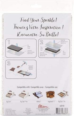Sizzix SIZ662140 Cutting Pad Standard Clear Gold Glitter Gld in Saudi Arabia