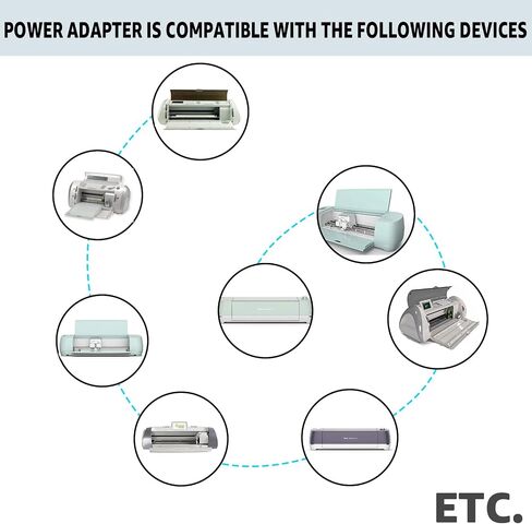 Power Cord for DC18V Charger Compatible with Cricut Cutting Machine Explore Air 2, Explore, Explore Air, Maker, Explore One,Expression, Expression 2, Create, Cake, Mini, Cake Mini, Original in Saudi Arabia