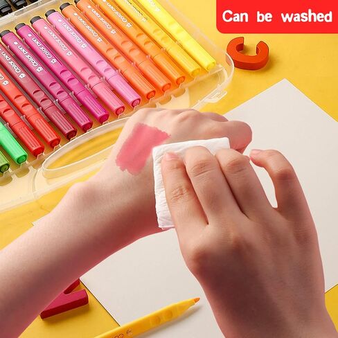 مجموعة اقلام ماركر قابلة للغسل، هدية للاطفال، مجموعة اقلام تحديد 36 لون، للاعمار من 2-4، 4-8 سنوات in Kuwait
