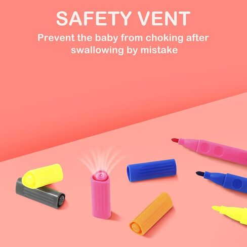 مجموعة اقلام ماركر قابلة للغسل، هدية للاطفال، مجموعة اقلام تحديد 36 لون، للاعمار من 2-4، 4-8 سنوات in Kuwait