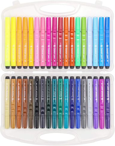 مجموعة اقلام ماركر قابلة للغسل، هدية للاطفال، مجموعة اقلام تحديد 36 لون، للاعمار من 2-4، 4-8 سنوات in Kuwait