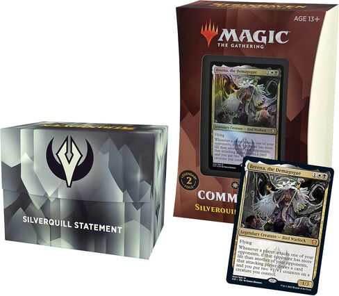 مجموعة Magic The Gathering Strixhaven Commander Deck - بيان Silverquill (أسود وأبيض)، أكثر من 13 عامًا in Saudi Arabia