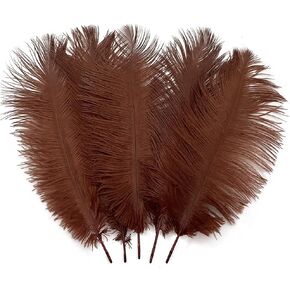 LONDGEN 10PCS Ostrich Feather 12-14 inch(30-35cm) Plumes for Party Wedding Centerpiece Festival Vases Decoration(Black)