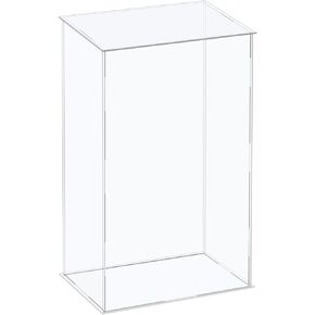MECCANIXITY Acrylic Display Case Plastic Box Cube Storage Box Clear Assemble Showcase 4.3x4.3x12.2 Inch for Collectibles