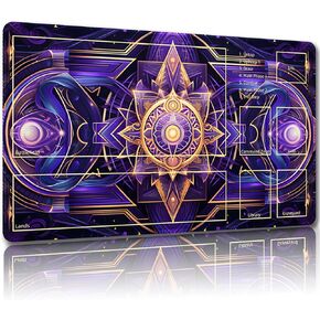 Playmat for MTG, with Free Storage Bags,Game Mat 24 x 14 inches, TCG and Board Game Mat for Cards,Mousepad Desk Mats (Magic Mat 52,with Zones)