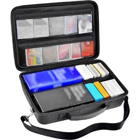 ALLPRIMO Trading Card Case Storage Box for 2700+ Cards. Deck Boxes Travel Organizer Holder Compatible with TCG/for Topps Baseball Sports/for C.A.H/for UNO/for MTG/for Yu-Gi-Oh Games -Black