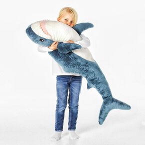 XIYUAN 39.3-Inch SharkPlush Toy Giant SharkStuffed Animal Soft SharkPillow Cushion Shark Plush Pillow Chubby Stuffed Shark Toy Bedtime Gift Throw Pillow for Home Room Décor Kids in Saudi Arabia