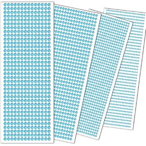1799 Pcs 4 Sheets Rhinestone Stickers 3/4/5/6 mm Self Adhesive Rhinestones Gems for Face Eyes Makeup Hair Body (Red-3/4/5/6mm)