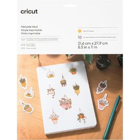 عدد 10 فينيل قابل للطباعة من Cricut، فينيل قابل للطباعة لملصقات الحروف والملصقات والديكور، ورق فينيل للطابعة النافثة للحبر، متوافق مع صانع Cricut، واستكشاف 3، وآلات Cricut Joy Xtra، ذهبي in Kuwait