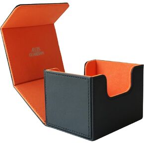 AEGIS GUARDIAN Card Deck Box for MTG, Commander Deck Box Hold 120+ Sleeved Cards, Leather Strong Magnet Card Deck Case Holder for Magic Cards TCG CCG, Red Inner in Kuwait