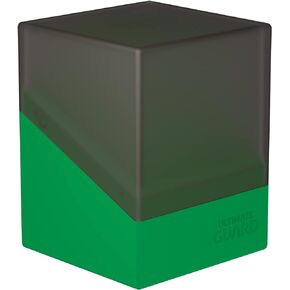 Ultimate Guard Boulder Synergy 100+, Deck Case for 100 Double-Sleeved TCG Cards, Black/Green, Secure & Durable Storage for Trading Card Games