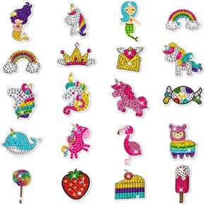 Sonsage 15PCS Diamond Art Painting Stickers Kits for Adult,Butterlies Animal Easy Diamond Art Mosaic Stickers,DIY 5D Paint with Diamond Dots Arts and Crafts for Present
