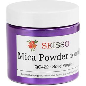 Black Mica Powder - 3.5 Ounces/ 100 Grams - Silver Black Natural Epoxy Resin Dye - for Soap Making, Slime and Nail Pigment Powder, Paint, Bath Bomb Colorant