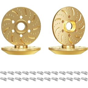 GLOBACT Brass Extended Wheel Weights Hubs 432g Counterweight Set 15mm Extended Hex hub for Trx4 Trx6 Axial SCX10 II III Redcat GEN7 GEN8 1.9inch 2.2inch Wheel Rims Upgrade Parts (4Pcs)
