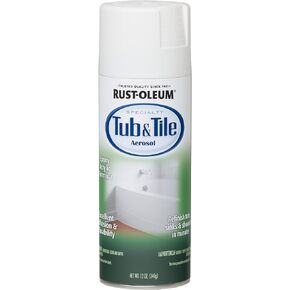 Rust-Oleum 385291 Specialty Tub & Tile Spray Paint, 12 oz, Gloss Coastal Fog
