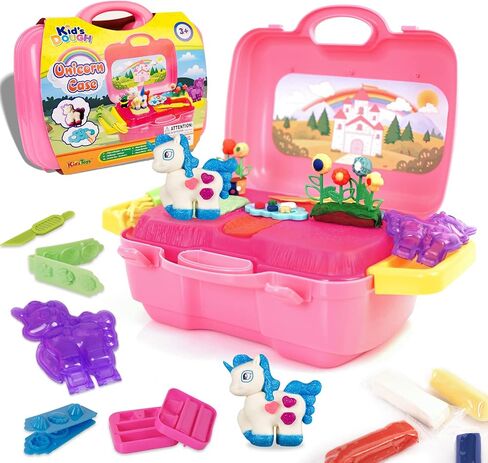 Crelloci Color Dough Cement Mixer Set مجموعة العجين أدوات ألعاب الشاحنة الوحشية وأدوات القطع والإكسسوارات مع حقيبة محمولة للأطفال من عمر 3 إلى 4 سنوات للأولاد والبنات in Kuwait