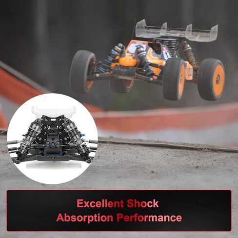 صدمات RC 1/10 4 قطع من سبائك الصدمات الأمامية والخلفية 105 مم ممتص صدمات قابل للتعديل متوافق مع 1/10 مقياس SXC10 Redcat Tamiya HSP DHK HPI Hobao ZD Racing Hongnor RC Crawlers ترقيات الأجزاء (أسود) in Kuwait