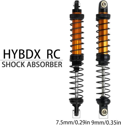 صدمات من سبائك الألومنيوم HYBDX Rc - ممتص للصدمات لسيارة 1/10 RC مجنزرة RC سيارة زاحفة محورية SCX10 AXI03007 RBX10 D90 TRX4 (3.5 بوصة، أزرق) in Kuwait