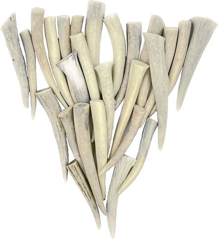 نصائح Deer Valley Antler - مجموعة من 10 نقاط مصقولة مستوحاة من أمريكا الأصلية (طولها 3-5 بوصات) للمجوهرات التقليدية وسلاسل المفاتيح (مثالية لديكور المنزل والحرف اليدوية الأصلية) (بني طبيعي) in Kuwait