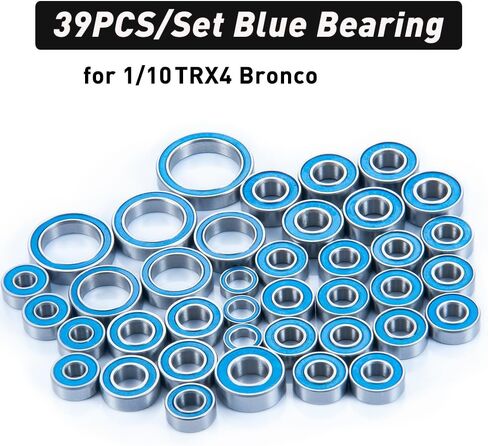 RCBOYZ RC مجموعة محمل السيارة الأختام المطاطية الأزرق طقم حامل المحور الأمامي والخلفي لمجموعة محامل TRX-4 (39 قطعة محامل TRX4) in Kuwait