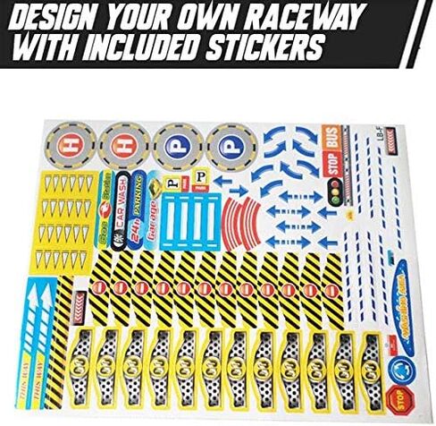 My First Speed Racing Assembly Track Builder Toy Playset - Starter Kit with 6 Diecast Cars, Accessories for Kids in Saudi Arabia