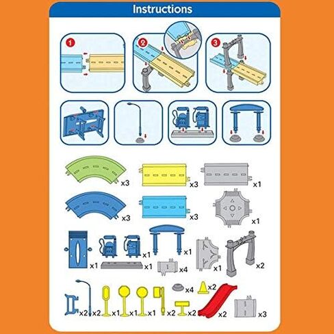 My First Speed Racing Assembly Track Builder Toy Playset - Starter Kit with 6 Diecast Cars, Accessories for Kids in Saudi Arabia