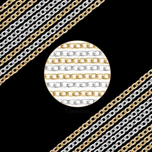 283 قطعة من سلسلة صنع المجوهرات، 33 قدم سلسلة ربط من الفولاذ المقاوم للصدأ ، 250 قطعة مزدوجة الطبقات مقسومة حلقات القفز ، 30 قطعة مشابك و كماشة لجراد البحر DIY مجوهرات القرط سوار قلادة خلخال in Kuwait