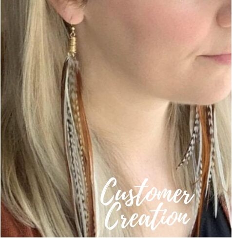 ريش ديك حقيقي قصير، أشيب مخطط، 50 وصلة شعر ريش أو حرف يدوية، 5-8 بوصات بني، أسود أبيض مخطط أشيب زغب طبيعي in Kuwait