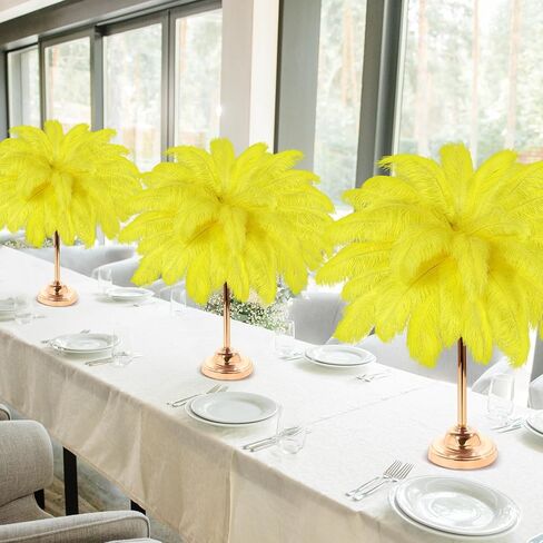 30 Pcs Large Natural Ostrich Feathers Bulk 16-18 Inch for Centerpieces for Wedding Party Centerpieces Home Decoration Flower Arrangement (Black) in Kuwait