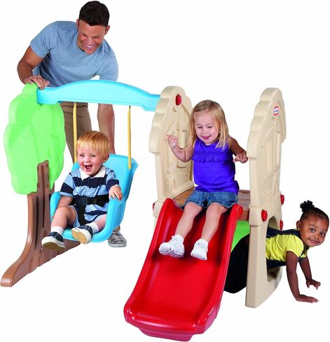 Little Tikes Hide & Seek Climber and Swing, Indoor Outdoor with Slide - Easy Set Up - Toddler Playset, 53.50''L x 52.00''W x 41.00''H in Saudi Arabia