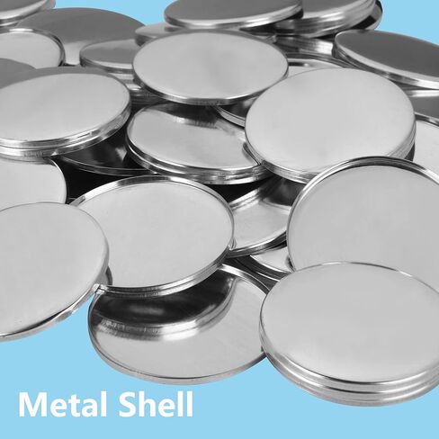 100 Pieces Blank Button Badge Parts for Button Maker Machine, Metal Shells Metal Back Cover and Clear Mylar Components, DIY Crafts Arts Supplies for Presents, Souvenirs in Kuwait