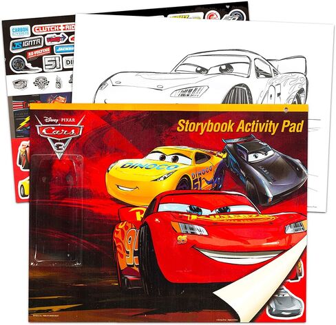 مجموعة الأنشطة المكتبية للسيارات من متجر ديزني للأطفال مع جراب وكتاب تلوين وكتاب ملصقات وألعاب وأحجيات وأكثر من ذلك (عبوة كمبيوتر محمول للسفر in Kuwait