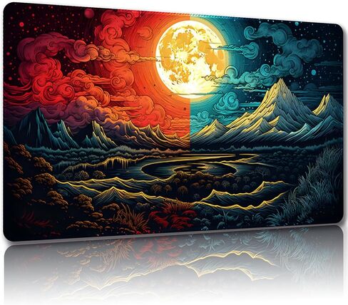 Playmat for MTG, with Free Storage Bags,Game Mat 24 x 14 inches, TCG and Board Game Mat for Cards,Mousepad Desk Mats (Magic Mat 52,with Zones) in Kuwait
