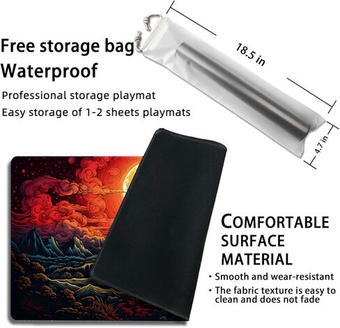 Playmat for MTG, with Free Storage Bags,Game Mat 24 x 14 inches, TCG and Board Game Mat for Cards,Mousepad Desk Mats (Magic Mat 52,with Zones) in Kuwait