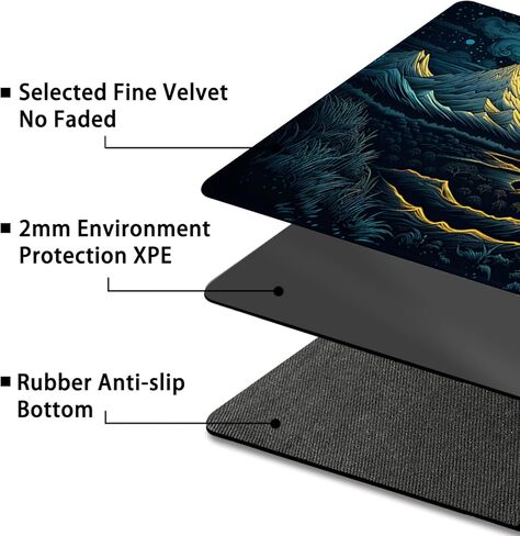 Playmat for MTG, with Free Storage Bags,Game Mat 24 x 14 inches, TCG and Board Game Mat for Cards,Mousepad Desk Mats (Magic Mat 52,with Zones) in Kuwait