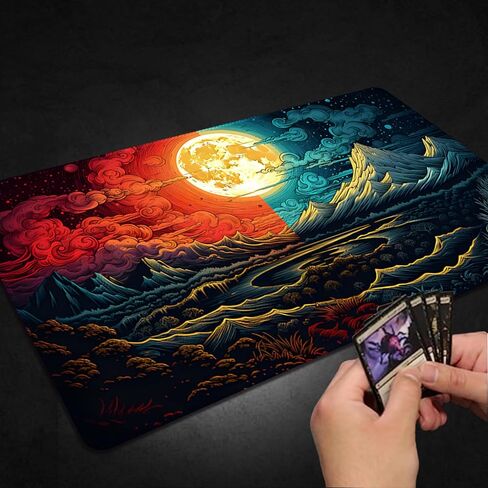 Playmat for MTG, with Free Storage Bags,Game Mat 24 x 14 inches, TCG and Board Game Mat for Cards,Mousepad Desk Mats (Magic Mat 52,with Zones) in Kuwait