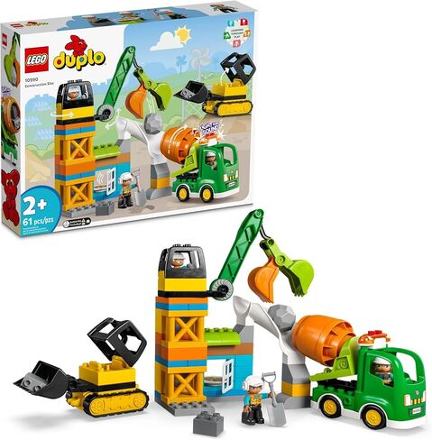 LEGO DUPLO Town Bulldozer Construction Vehicle Toy Set 10990, Early Development and Activity Toys, Big Bricks for Small Hands, Pretend Play Learning Toy, Gift for Toddlers Boys Girls Age 2+ Years Old in Saudi Arabia