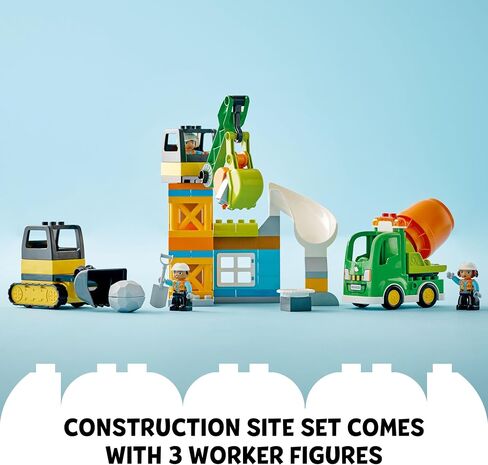 LEGO DUPLO Town Bulldozer Construction Vehicle Toy Set 10990, Early Development and Activity Toys, Big Bricks for Small Hands, Pretend Play Learning Toy, Gift for Toddlers Boys Girls Age 2+ Years Old in Saudi Arabia