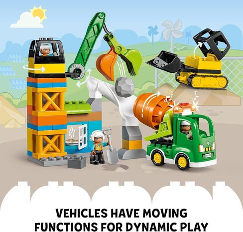 LEGO DUPLO Town Bulldozer Construction Vehicle Toy Set 10990, Early Development and Activity Toys, Big Bricks for Small Hands, Pretend Play Learning Toy, Gift for Toddlers Boys Girls Age 2+ Years Old in Saudi Arabia