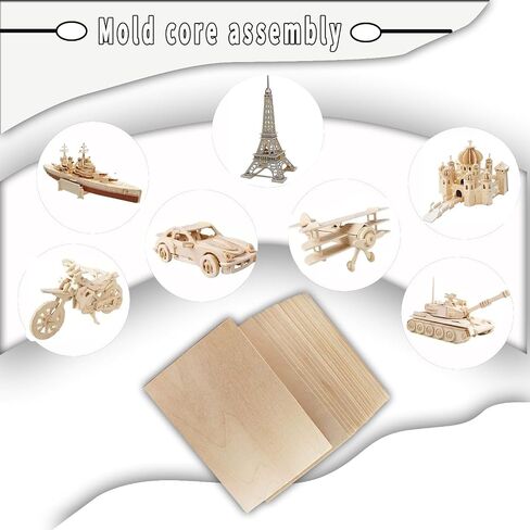 Unfinished Wood Pieces,30Pcs Basswood Sheets 12 x 8 Inch 1/16,Thin Plywood Wood Sheets for Crafts,Perfect for DIY Projects, Painting, Drawing, Laser, Wood Engraving, Wood Burning and CNC Cutting in Saudi Arabia