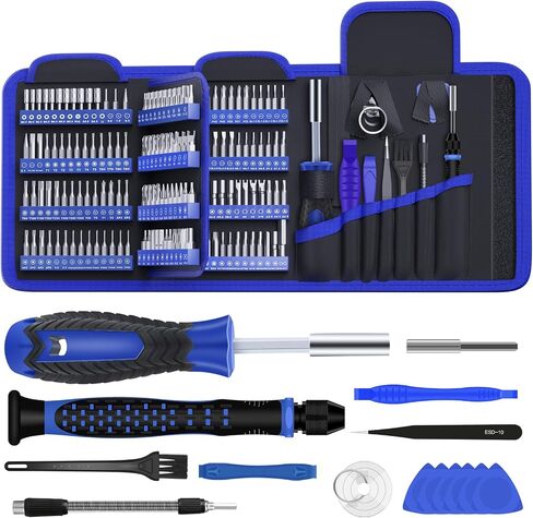 Screwdriver - Screwdriver Set 23-in-1 with 11Pcs Double End S2 Steel Precision Bit Set, Mini Phillips Torx Bits Ideal for Glasses Watch Phone and Electronics Repair in Kuwait