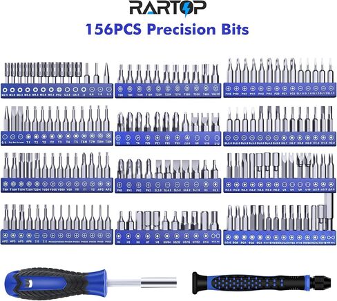 Screwdriver - Screwdriver Set 23-in-1 with 11Pcs Double End S2 Steel Precision Bit Set, Mini Phillips Torx Bits Ideal for Glasses Watch Phone and Electronics Repair in Kuwait