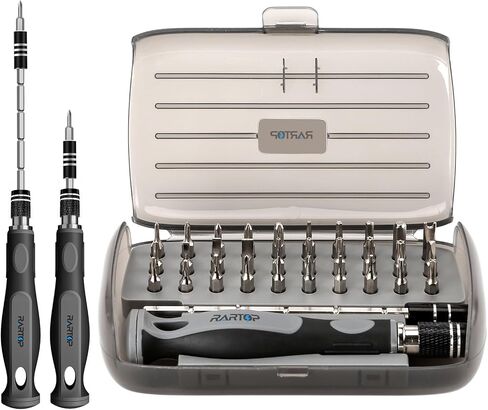 Screwdriver - Screwdriver Set 23-in-1 with 11Pcs Double End S2 Steel Precision Bit Set, Mini Phillips Torx Bits Ideal for Glasses Watch Phone and Electronics Repair in Kuwait