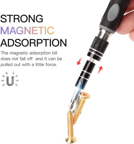 Screwdriver - Screwdriver Set 23-in-1 with 11Pcs Double End S2 Steel Precision Bit Set, Mini Phillips Torx Bits Ideal for Glasses Watch Phone and Electronics Repair in Kuwait