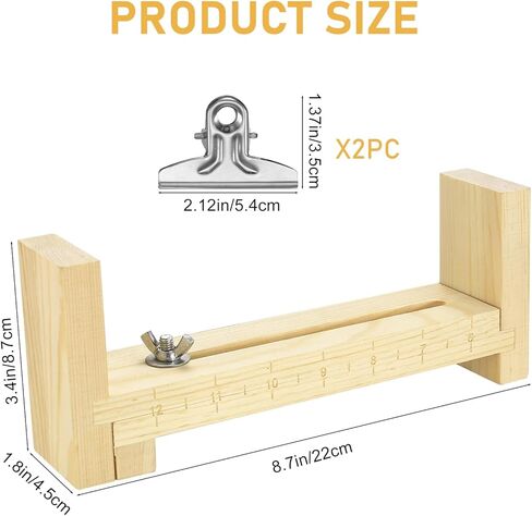 JOCAHULFX الخشب سوار الرقصة، صانع سوار الرقصة الخشب، شكل U سوار واضح مقياس الرقصة عدة مع 2 المشبك، سوار مجموعة أدوات التضفير، Paracord الرقصة DIY اليد الحياكة سوار الرقصة، حجم الحرة طول in Kuwait