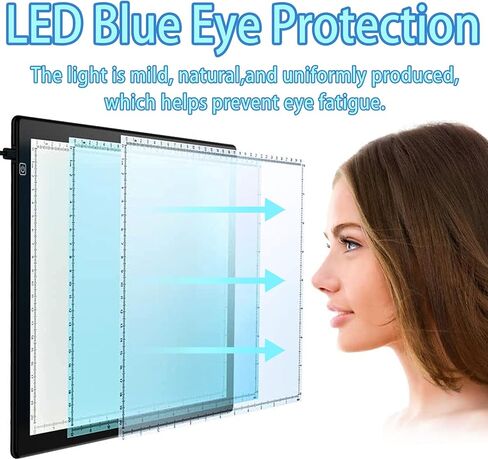 لوحة إضاءة LED مغناطيسية A3 للتتبع، لوحة نسخ LED للرسم الماسي، صندوق إضاءة LED للتتبع مع مغناطيس (يأتي مع مجموعة أدوات الرسم). in Kuwait